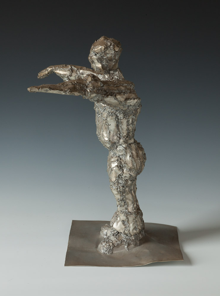 028 Figure with Outstretched Arms and Rolled-up Sleeve  h 16" x w 8" x d 8"
