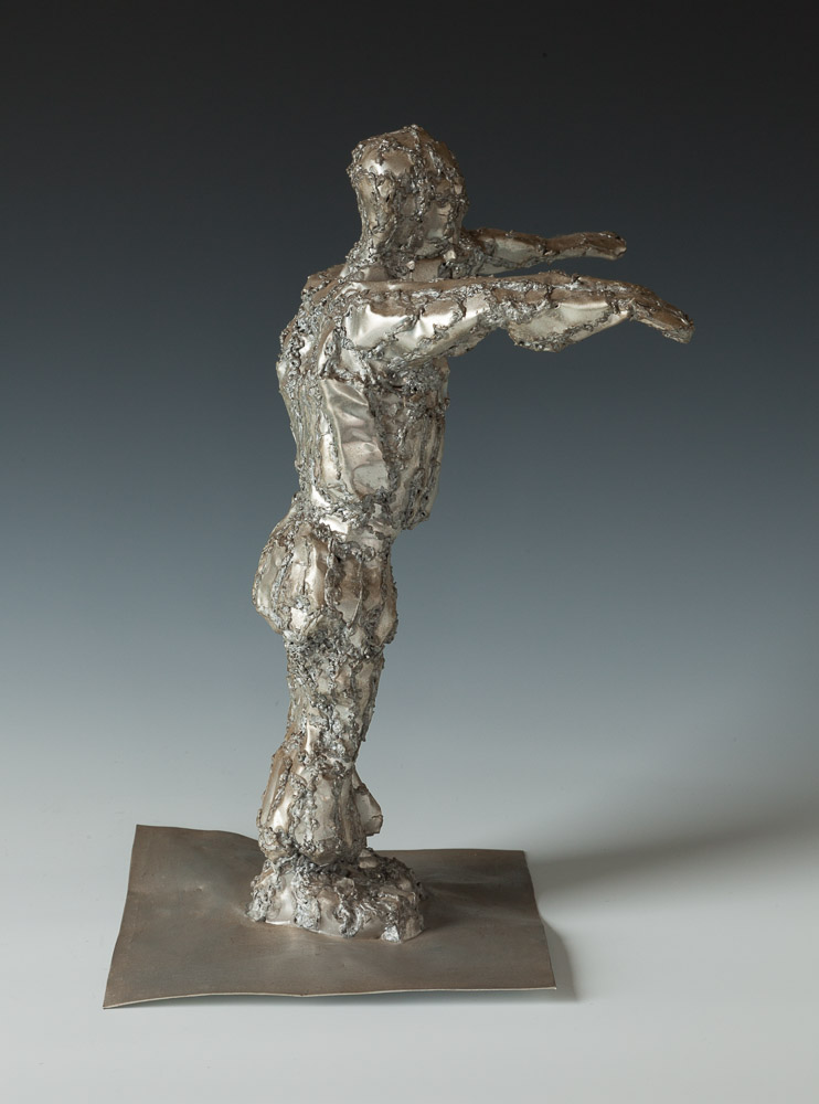 028 Figure with Outstretched Arms and Rolled-up Sleeve  h 16" x w 8" x d 8"
