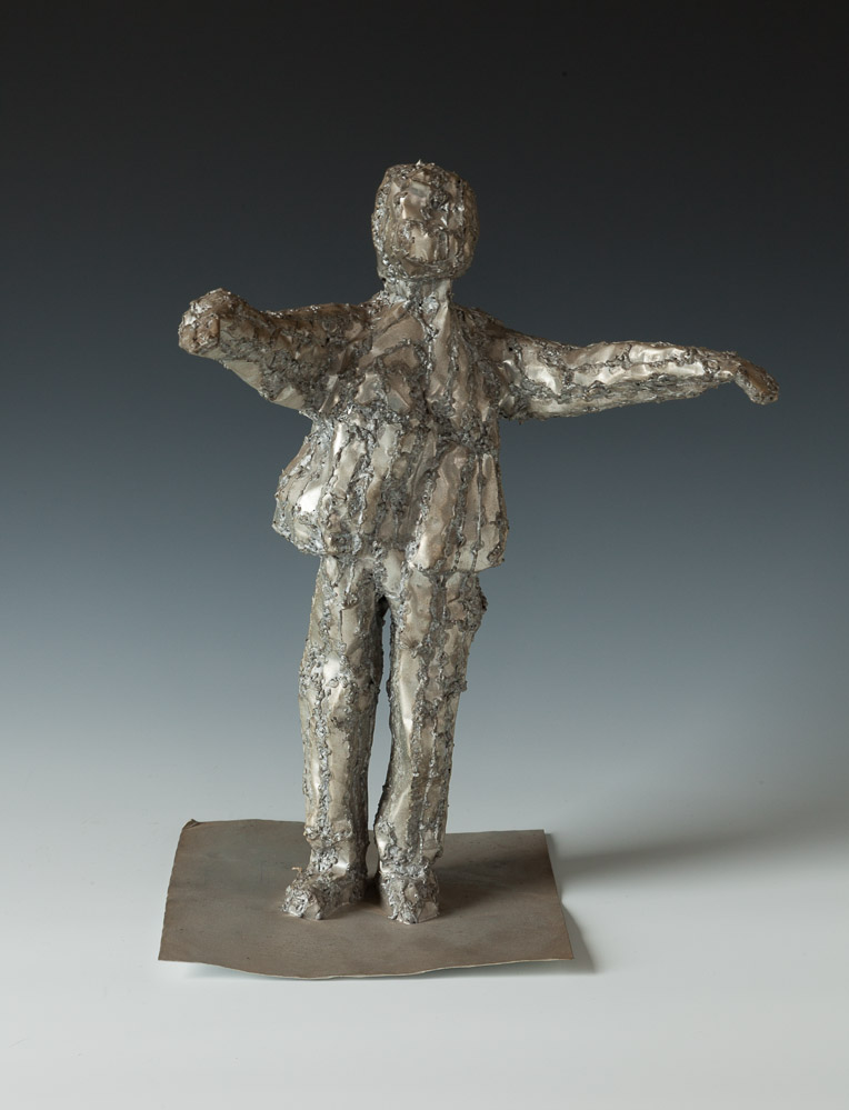 029 Figure with Outstretched Arms and Backpack  h 16" x w 8" x d 8"